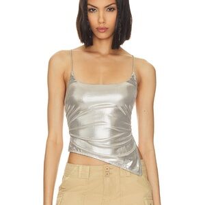superdown Silver Camisole Top
